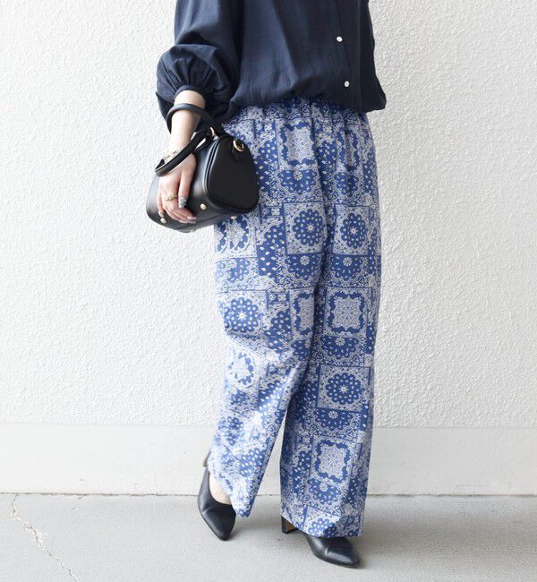 SHIPS any「SHIPS any:〈洗濯機可能〉バンダナ プリント イージー ワイド パンツ」|その他|