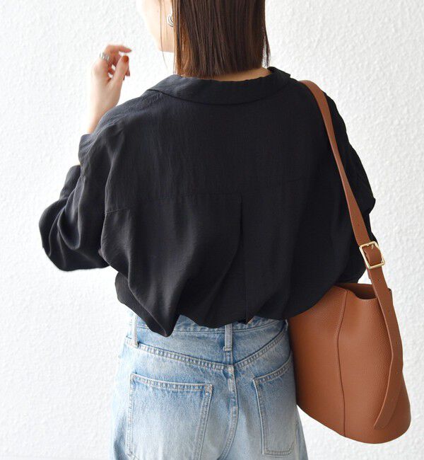 SHIPS any「《追加予約》SHIPS any:〈手洗い可能〉オープン カラー ポケット シャツ」|シャツ・ブラウス|