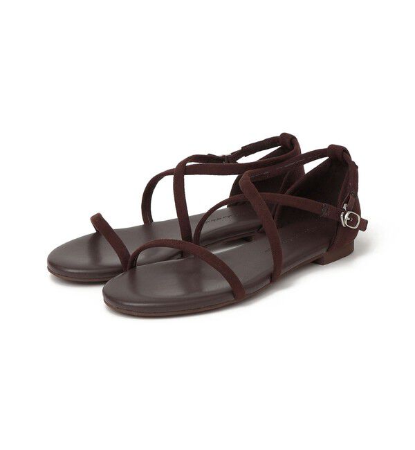 SHIPS any「【SHIPS any別注】eblouna: フラット ナロー ストラップ サンダル」|サンダル|