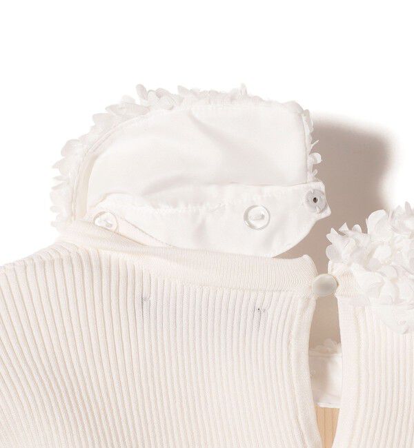 SHIPS for women「〈手洗い可能〉2WAY ポリエステル フリル カラー リブ ニット」|ニット・セーター|