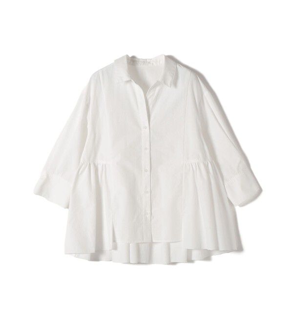 SHIPS for women「〈手洗い可能〉ポリエステル コットン ギャザー 切替 羽織 シャツ」|シャツ・ブラウス|
