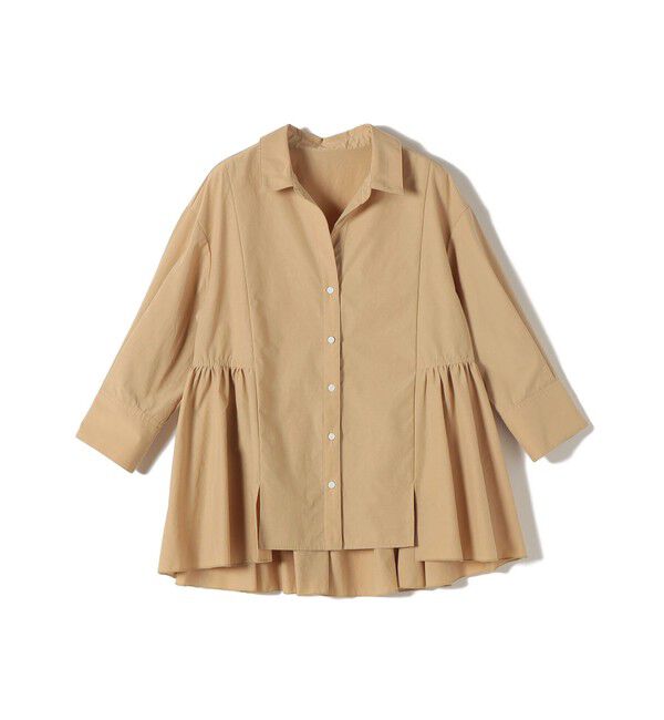 SHIPS for women「〈手洗い可能〉ポリエステル コットン ギャザー 切替 羽織 シャツ」|シャツ・ブラウス|