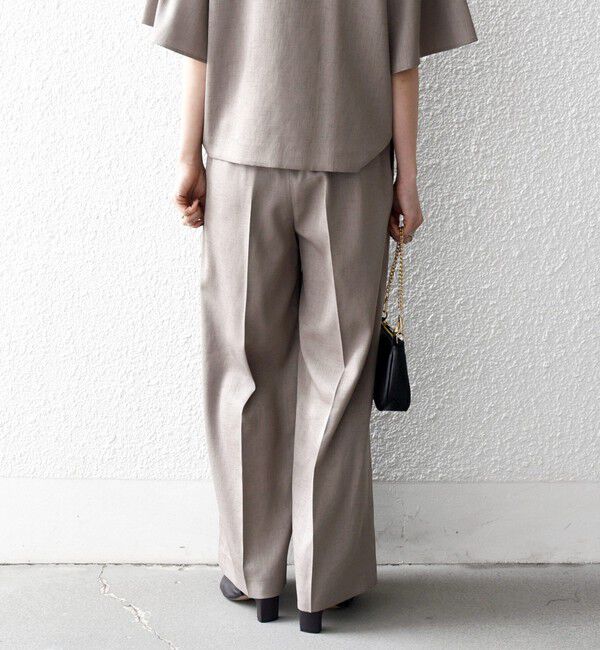 SHIPS any「SHIPS any:〈洗濯機可能〉リネン ライク ブラウス &times; イージー パンツ セットアップ」|その他|