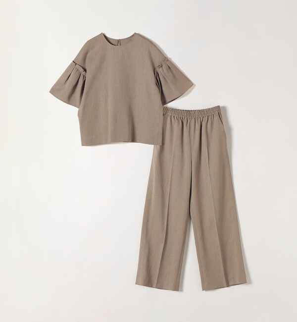 SHIPS any「SHIPS any:〈洗濯機可能〉リネン ライク ブラウス &times; イージー パンツ セットアップ」|その他|