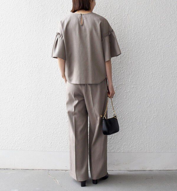 SHIPS any「SHIPS any:〈洗濯機可能〉リネン ライク ブラウス &times; イージー パンツ セットアップ」|その他|