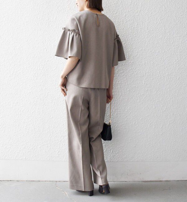 SHIPS any「SHIPS any:〈洗濯機可能〉リネン ライク ブラウス &times; イージー パンツ セットアップ」|その他|