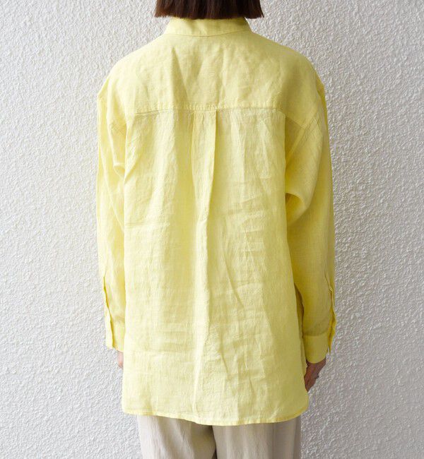 SHIPS any「SHIPS any:〈洗濯機可能〉リネン 刺繍 レギュラー ルーズ シャツ」|シャツ・ブラウス|