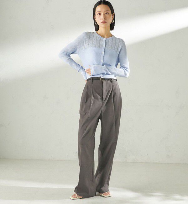 SHIPS for women「堀田茜&times;SHIPS:〈手洗い可能〉アイレット ニット カーディガン」|カーディガン|