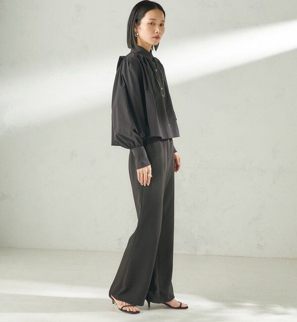 SHIPS for women「堀田茜&times;SHIPS:〈手洗い可能〉ダブルクロス ベルト 付き パンツ」|その他|