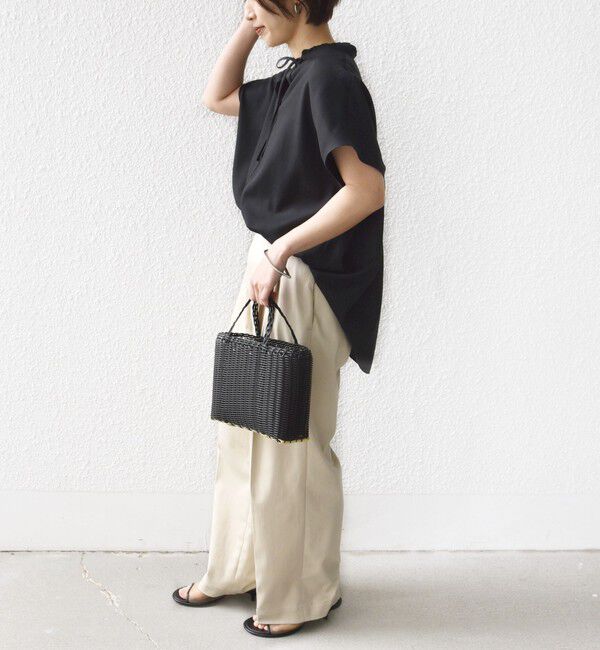 SHIPS for women「〈手洗い可能〉襟 フリル バック ギャザー ブラウス」|シャツ・ブラウス|