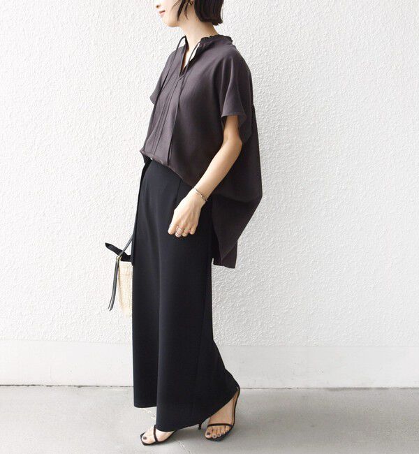 SHIPS for women「〈手洗い可能〉襟 フリル バック ギャザー ブラウス」|シャツ・ブラウス|