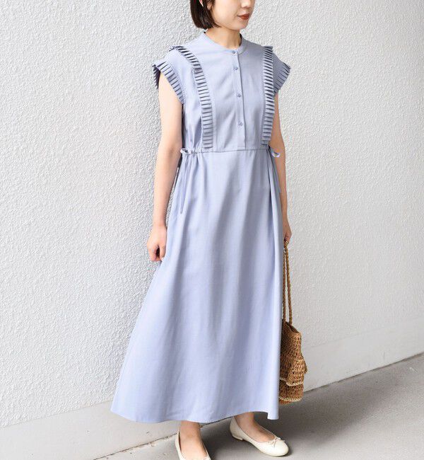 SHIPS Colors 「《予約》SHIPS Colors:〈手洗い可能〉プリーツ デザイン シャツ ワンピース2◆」|ワンピース|