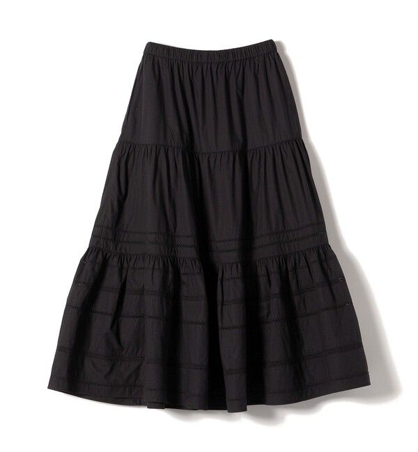 SHIPS for women「【SHIPS別注】Fanaka:〈手洗い可能〉ライン レース ティアード スカート」|スカート|