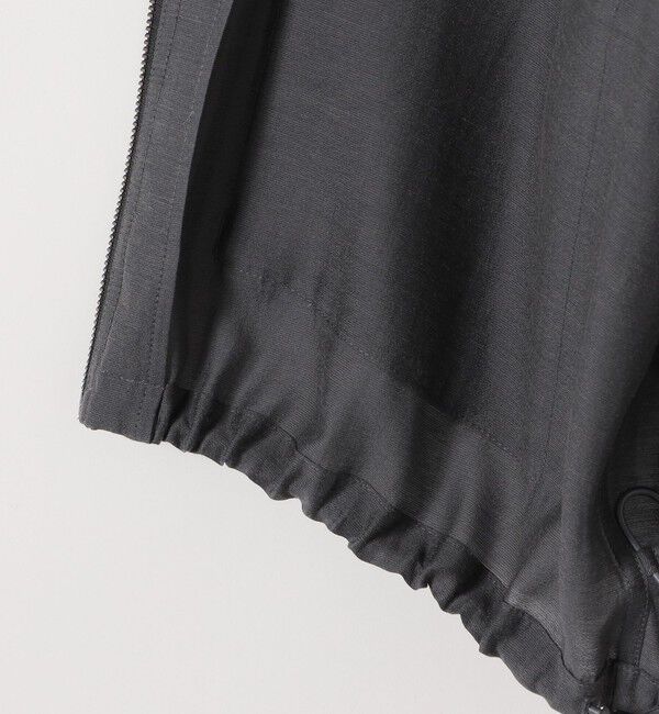 quaranciel「《予約》quaranciel:〈手洗い可能〉リネン ミックス ノーカラー ドロスト ブルゾン」|ブルゾン・スタジャン|