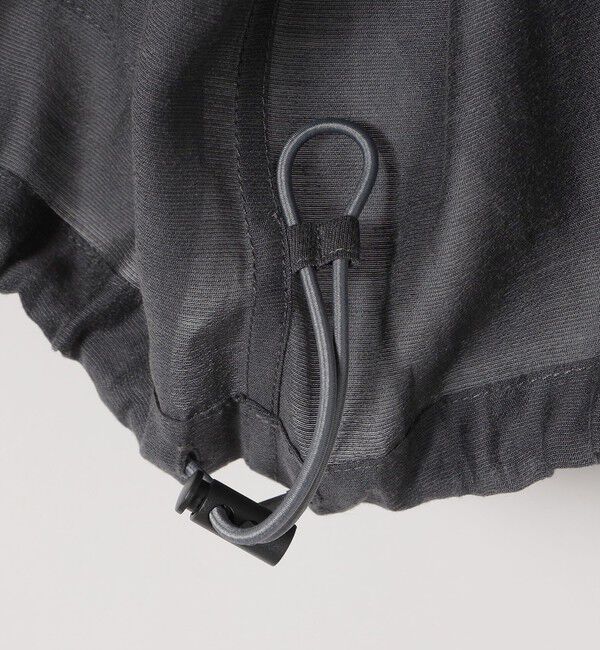 quaranciel「《予約》quaranciel:〈手洗い可能〉リネン ミックス ノーカラー ドロスト ブルゾン」|ブルゾン・スタジャン|