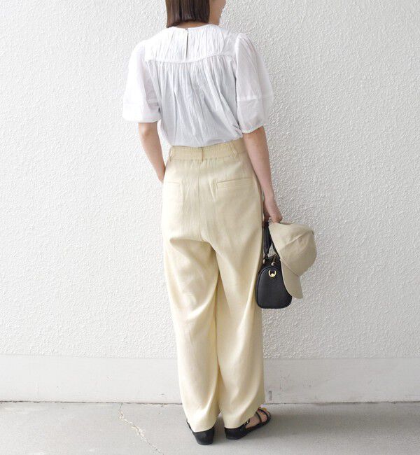 SHIPS any「《予約》SHIPS any:〈洗濯機可能〉リネンミックス 2タック テーパード パンツ」|その他|