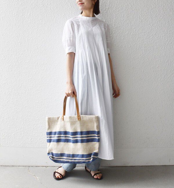 SHIPS any「《予約》SHIPS any:〈洗濯機可能〉キャンブリック レース ピンタック パフスリーブ ワンピース」|ワンピース|