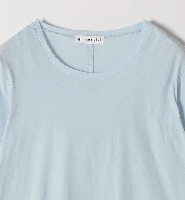 quaranciel「《予約》quaranciel:〈接触冷感/手洗い可能〉シアー コットン クルーネック ロンTEE」|Tシャツ・カットソー|