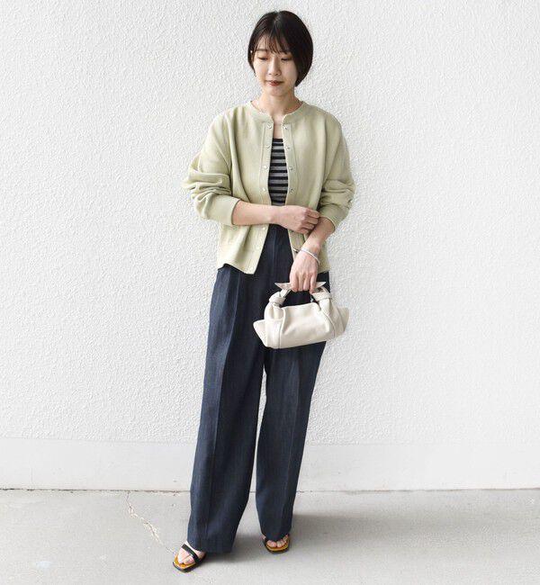 SHIPS for women「〈洗濯機可能〉コットン リブ スナップ ボタン カーディガン」|カーディガン|