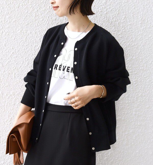 SHIPS for women「〈洗濯機可能〉コットン リブ スナップ ボタン カーディガン」|カーディガン|