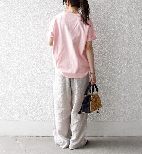 SHIPS any「《予約》【SHIPS any別注】La Hutte:〈洗濯機可能〉デザイン ロゴ プリント TEE 26SS」|Tシャツ・カットソー|