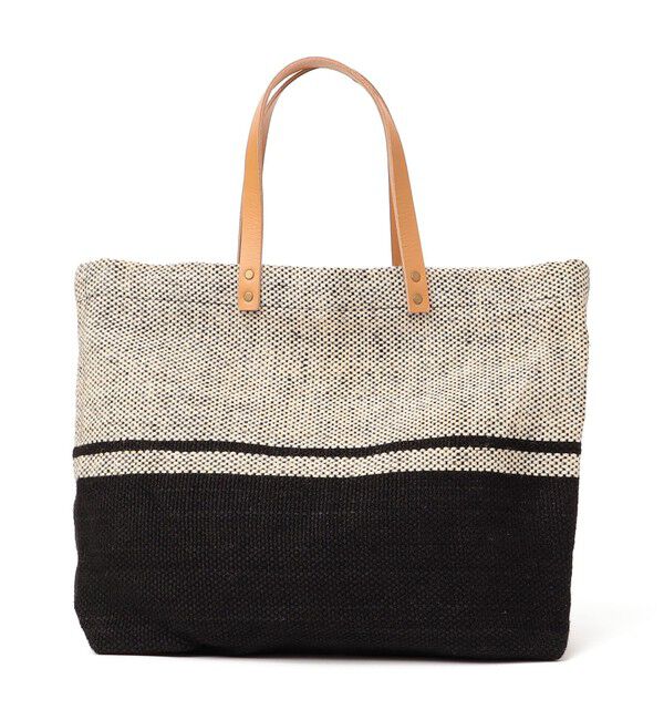 SHIPS any「《予約》TARANGO: ライン デザイン ジュート ビッグ トート（A4対応）」|トートバッグ|