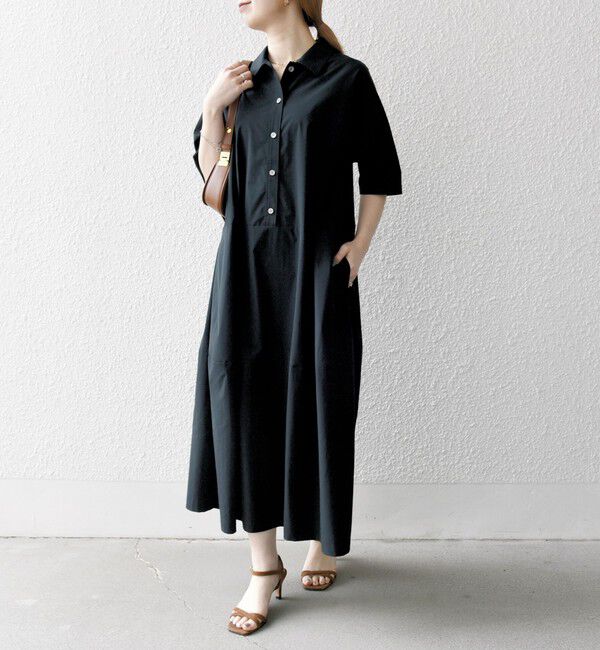 SHIPS any「《予約》SHIPS any:〈洗濯機可能〉タイプライター ボリューム シャツ ワンピース 2」|ワンピース|