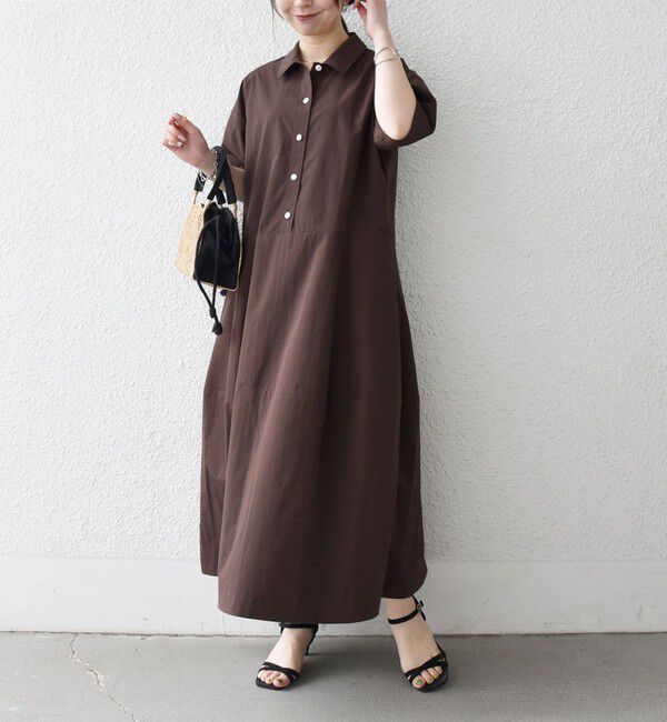 SHIPS any「《予約》SHIPS any:〈洗濯機可能〉タイプライター ボリューム シャツ ワンピース 2」|ワンピース|