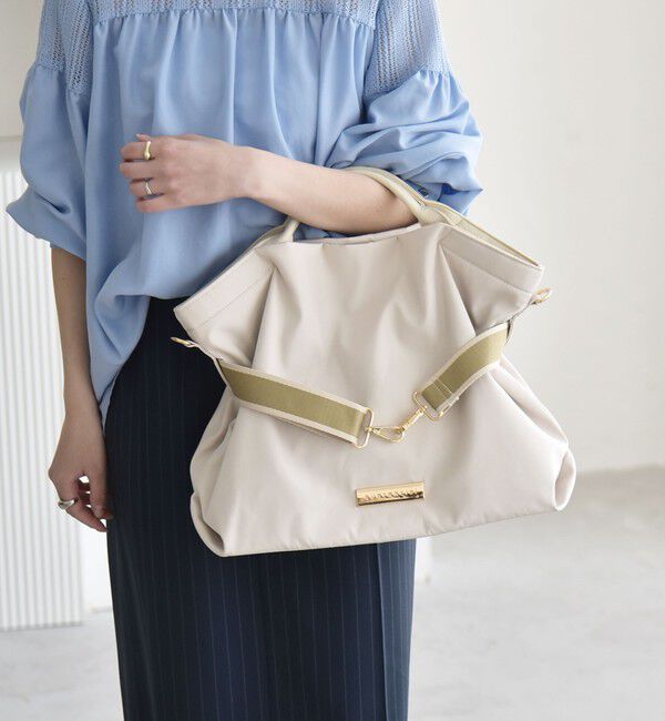 quaranciel「《予約》quaranciel: ラインベルト 2way ショルダー トート バッグ（A4対応）」|トートバッグ|