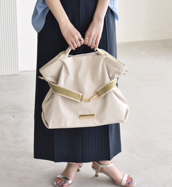 quaranciel「《予約》quaranciel: ラインベルト 2way ショルダー トート バッグ（A4対応）」|トートバッグ|