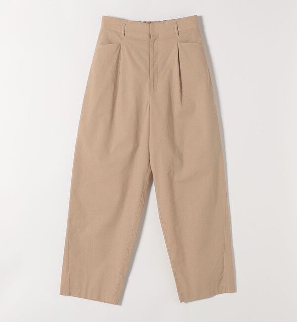 quaranciel「《予約》quaranciel:〈洗濯機可能〉コットン ベルト ハイウエスト テーパード パンツ」|チノ|