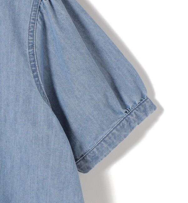 SHIPS for women「《予約》【WEB限定】〈手洗い可能〉ライト オンス フリル デニム 半袖 シャツ」|シャツ・ブラウス|