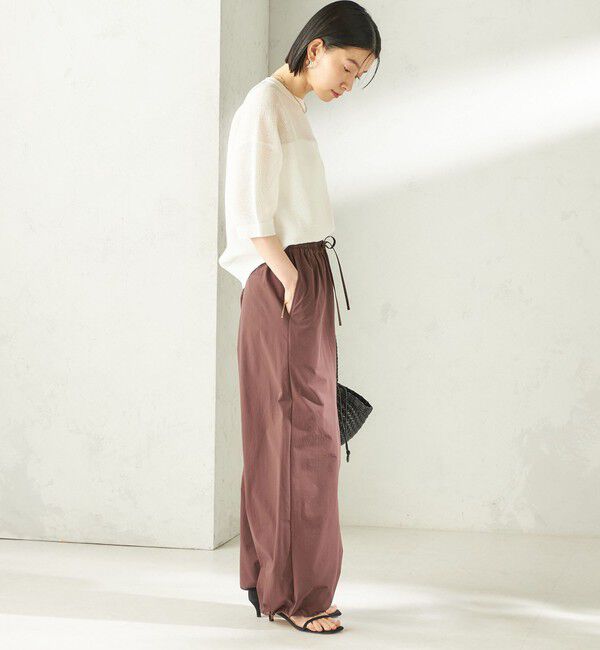 SHIPS for women「《予約》〈接触冷感 / 撥水加工〉TEXBRID(R) 裾 ドロスト パンツ」|その他|