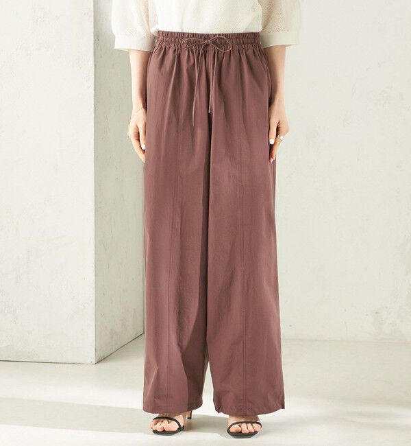 SHIPS for women「《予約》〈接触冷感 / 撥水加工〉TEXBRID(R) 裾 ドロスト パンツ」|その他|