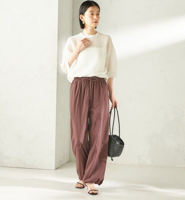 SHIPS for women「《予約》〈接触冷感 / 撥水加工〉TEXBRID(R) 裾 ドロスト パンツ」|その他|