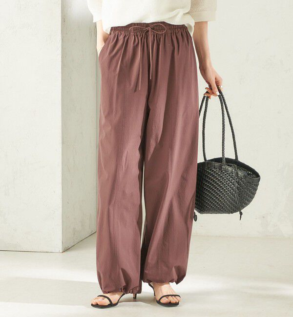 SHIPS for women「《予約》〈接触冷感 / 撥水加工〉TEXBRID(R) 裾 ドロスト パンツ」|その他|