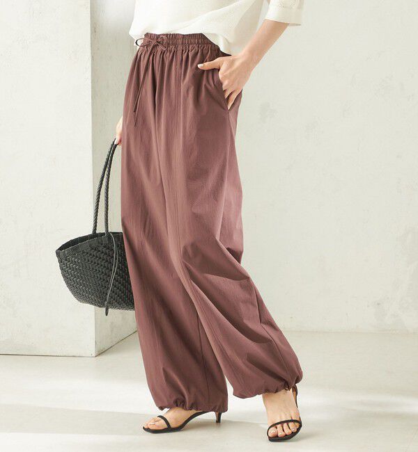 SHIPS for women「《予約》〈接触冷感 / 撥水加工〉TEXBRID(R) 裾 ドロスト パンツ」|その他|