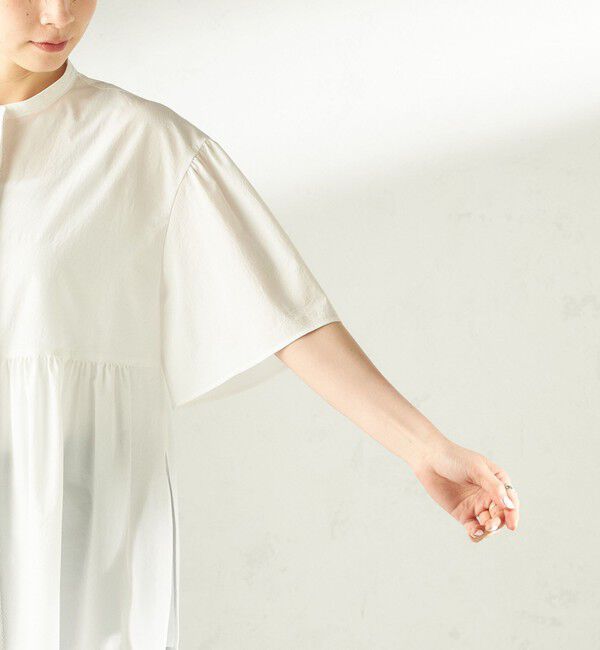 SHIPS for women「《予約》〈接触冷感 / 撥水加工〉TEXBRID(R) タフタ ショート スリーブ 羽織 シャツ」|シャツ・ブラウス|