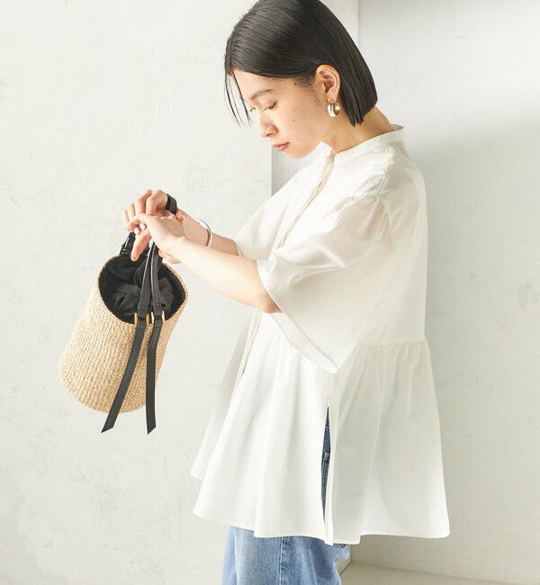 SHIPS for women「《予約》〈接触冷感 / 撥水加工〉TEXBRID(R) タフタ ショート スリーブ 羽織 シャツ」|シャツ・ブラウス|