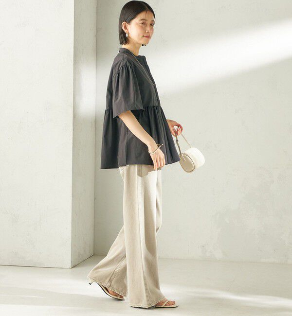 SHIPS for women「《予約》〈接触冷感 / 撥水加工〉TEXBRID(R) タフタ ショート スリーブ 羽織 シャツ」|シャツ・ブラウス|