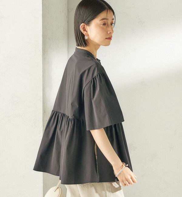 SHIPS for women「《予約》〈接触冷感 / 撥水加工〉TEXBRID(R) タフタ ショート スリーブ 羽織 シャツ」|シャツ・ブラウス|