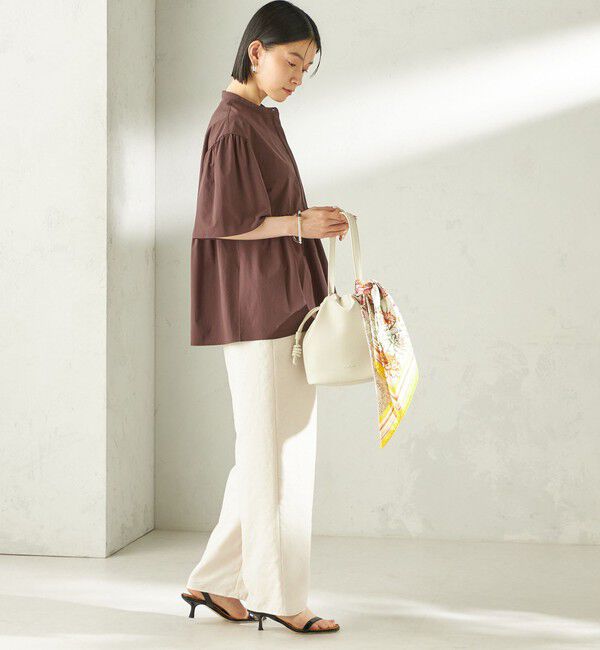 SHIPS for women「《予約》〈接触冷感 / 撥水加工〉TEXBRID(R) タフタ ショート スリーブ 羽織 シャツ」|シャツ・ブラウス|