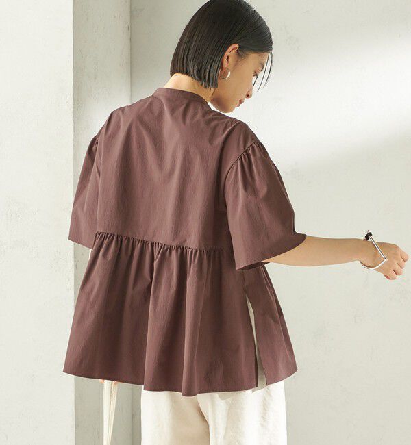 SHIPS for women「《予約》〈接触冷感 / 撥水加工〉TEXBRID(R) タフタ ショート スリーブ 羽織 シャツ」|シャツ・ブラウス|