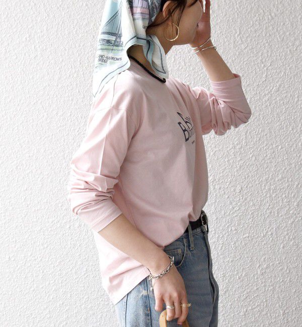 SHIPS any「《予約》【SHIPS any別注】monmimi:〈洗濯機可能〉ロゴ プリント ロンTEE 26SS」|Tシャツ・カットソー|