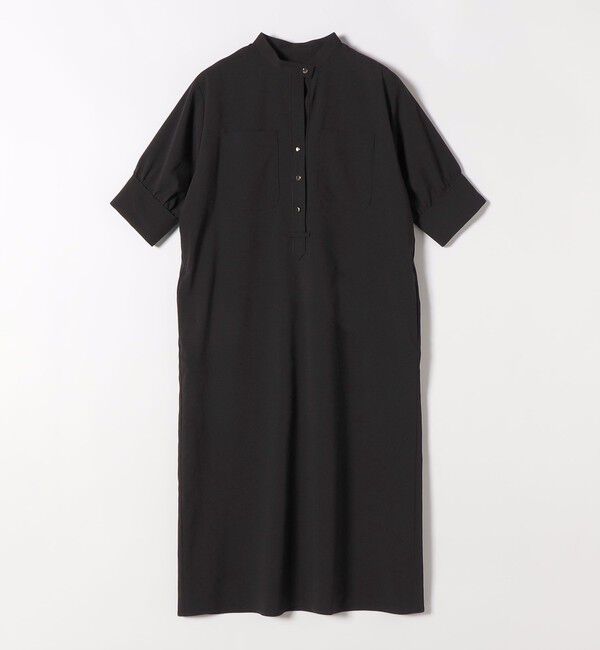 quaranciel「《予約》quaranciel:〈洗濯機可能〉CALCULO(R)使用 バンドカラー シャツ ワンピース」|ワンピース|