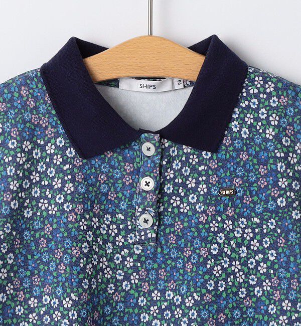 SHIPS KIDS「SHIPS KIDS:80～90cm / フラワー ポロシャツ ワンピース」|ワンピース|