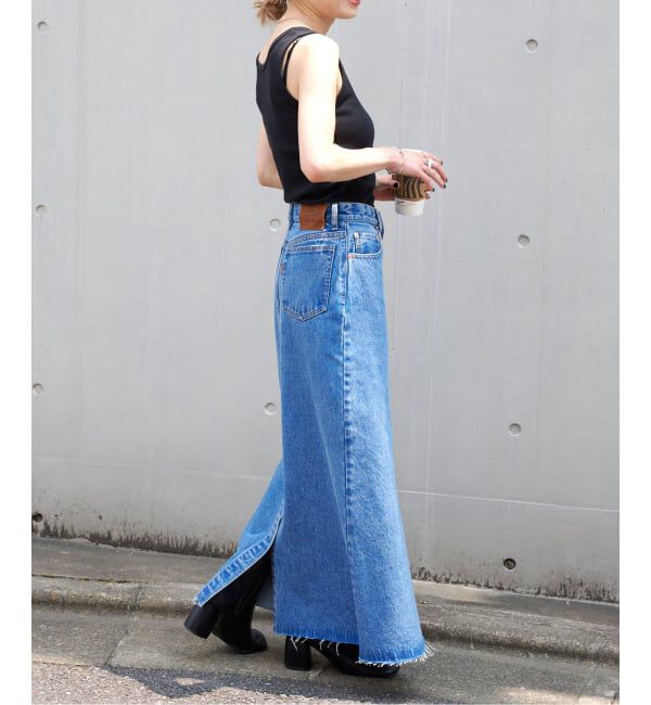 OUTDOOR PRODUCTS Usual Things「≪予約 追加5≫ULTデニムスリットリーンスカート」|スカート|