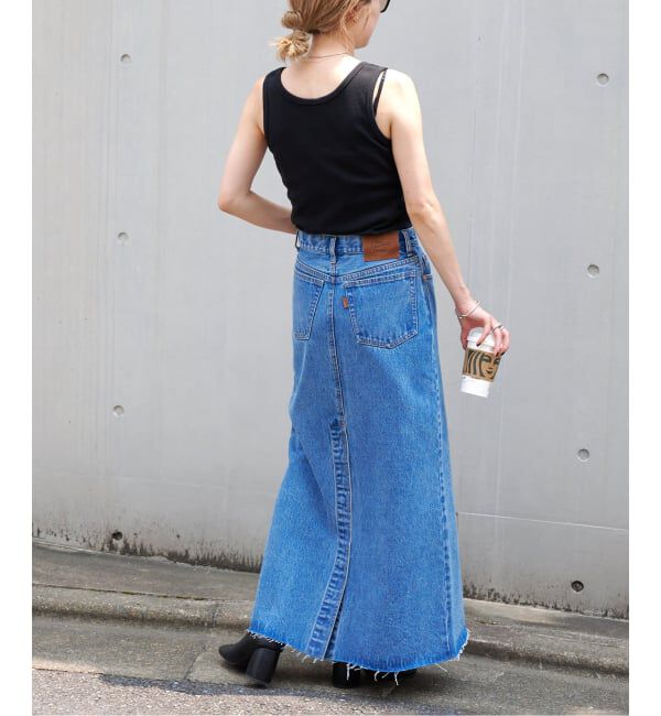 OUTDOOR PRODUCTS Usual Things「≪予約 追加5≫ULTデニムスリットリーンスカート」|スカート|