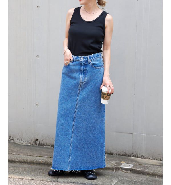 OUTDOOR PRODUCTS Usual Things「≪予約 追加5≫ULTデニムスリットリーンスカート」|スカート|