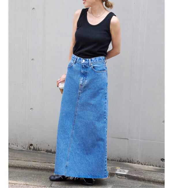 OUTDOOR PRODUCTS Usual Things「≪予約 追加5≫ULTデニムスリットリーンスカート」|スカート|